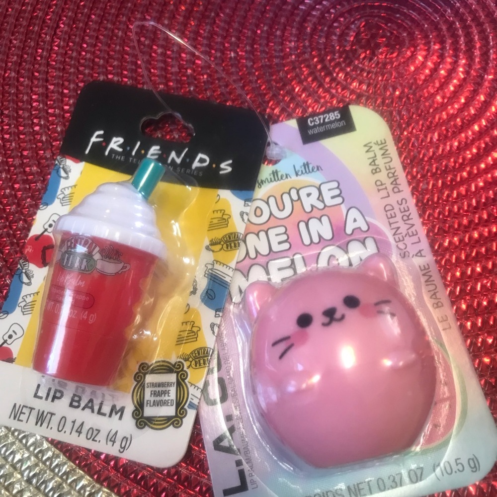 FRIENDS Red and Pink Lip Balm Gloss Set